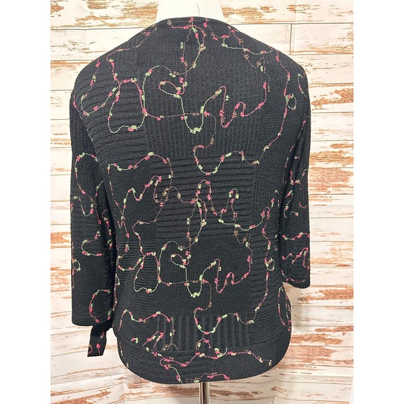 Vintage Good Clothes Classics Womens Black Blouse with embroidery - Large - Picture 5 of 14